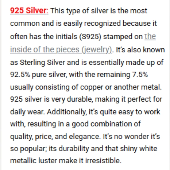 What is the difference between 925, 950, 975, and 999 silver? - Picture 1 of 10